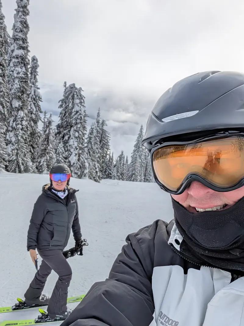 A guest on a groomed run at SilverStar