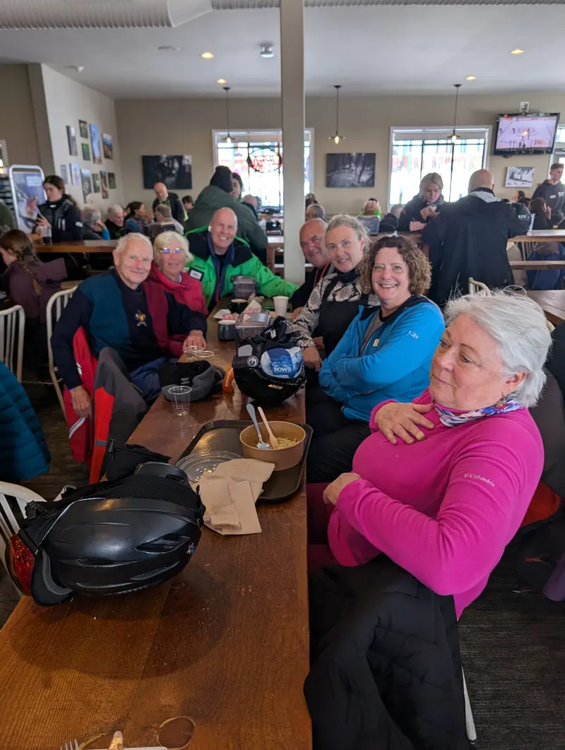 Après with tour guests at SilverStar