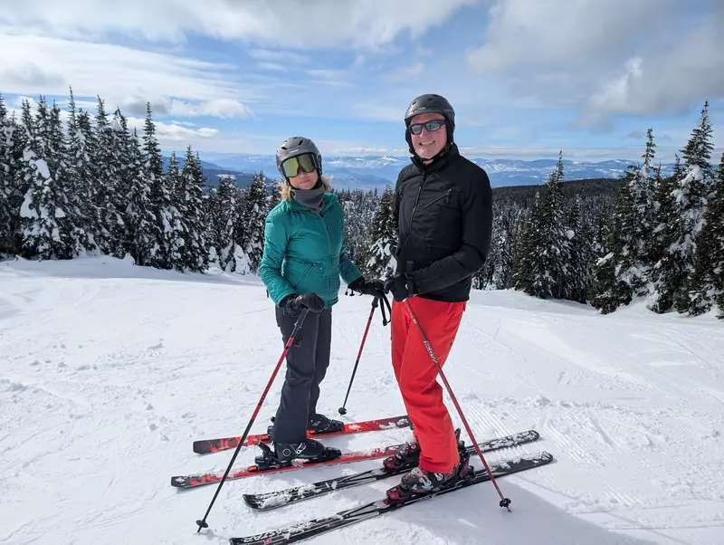 Guests on a bluebird day at SilverStar